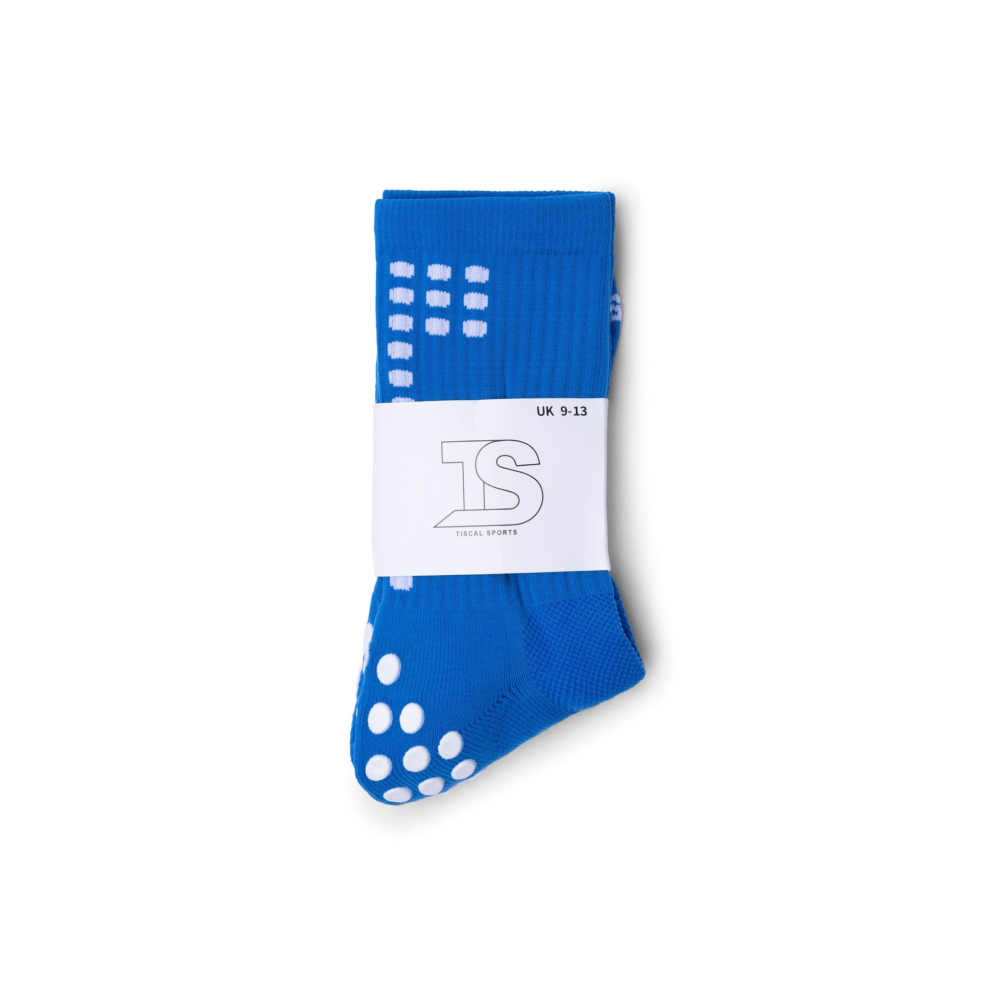 tiscal sports blue grip socks package
