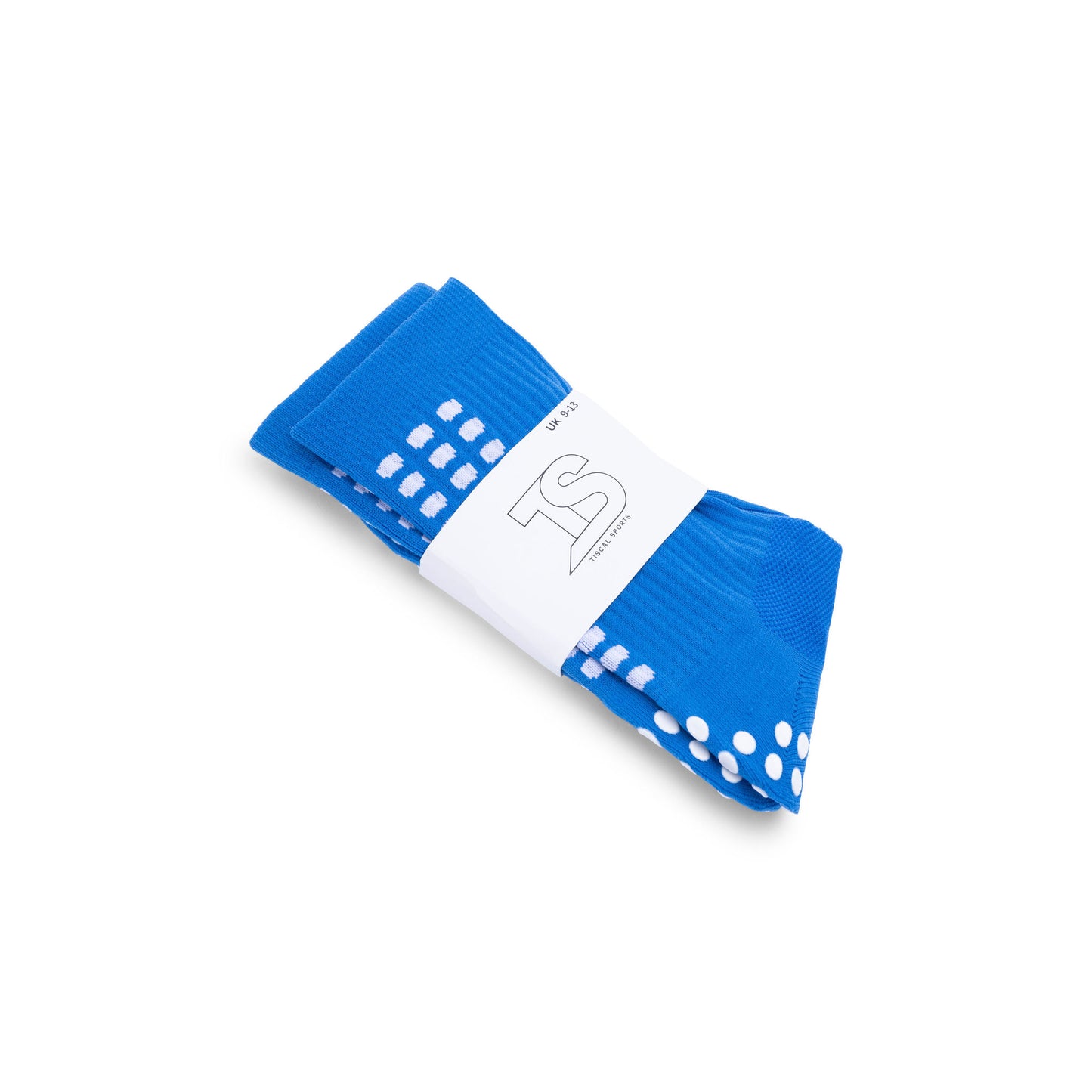 tiscal sports blue grip socks package side